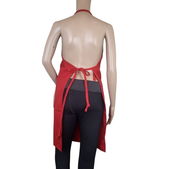 Neiman Marcus Red Apron Butterfly Motif - Picture 2 of 2
